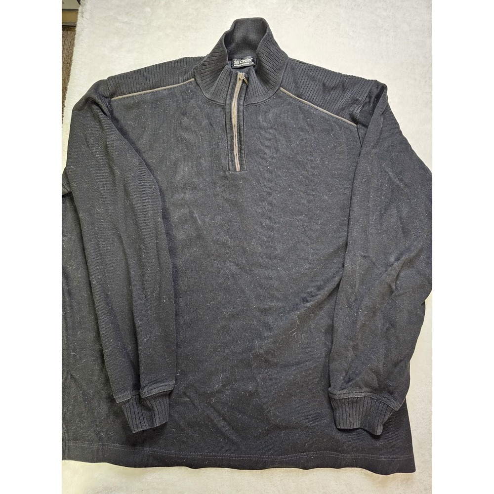 St Croix 1/4 Zip Mens Pullover Sweater‎ Mens XL